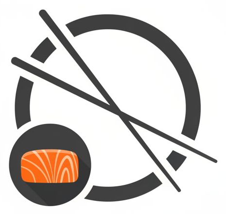 Sushi Guide sushi and chopsticks emblem